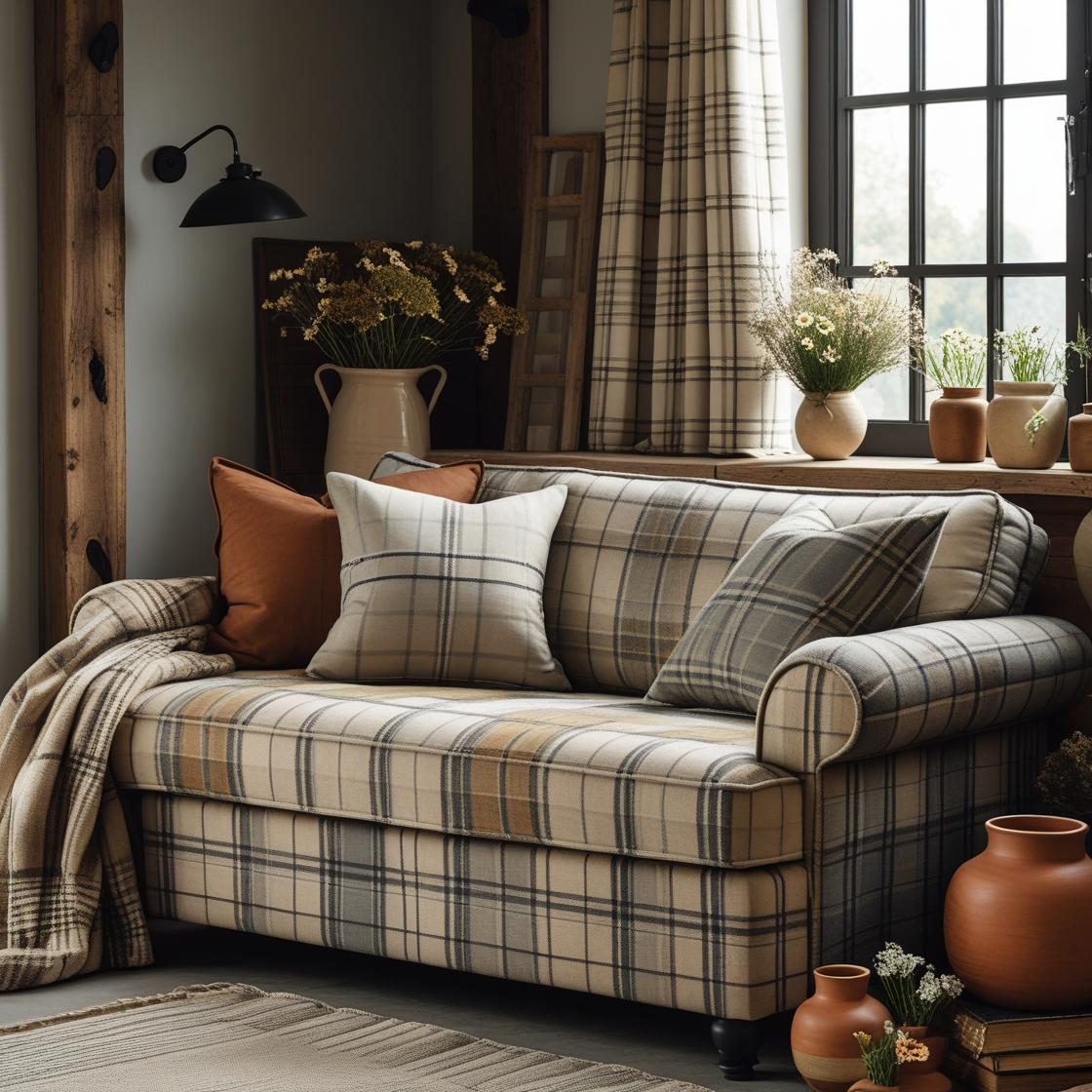 A beautifully styled modern-rustic interior, blending the charm of a countryside cottage with the sophistication of an urban loft.