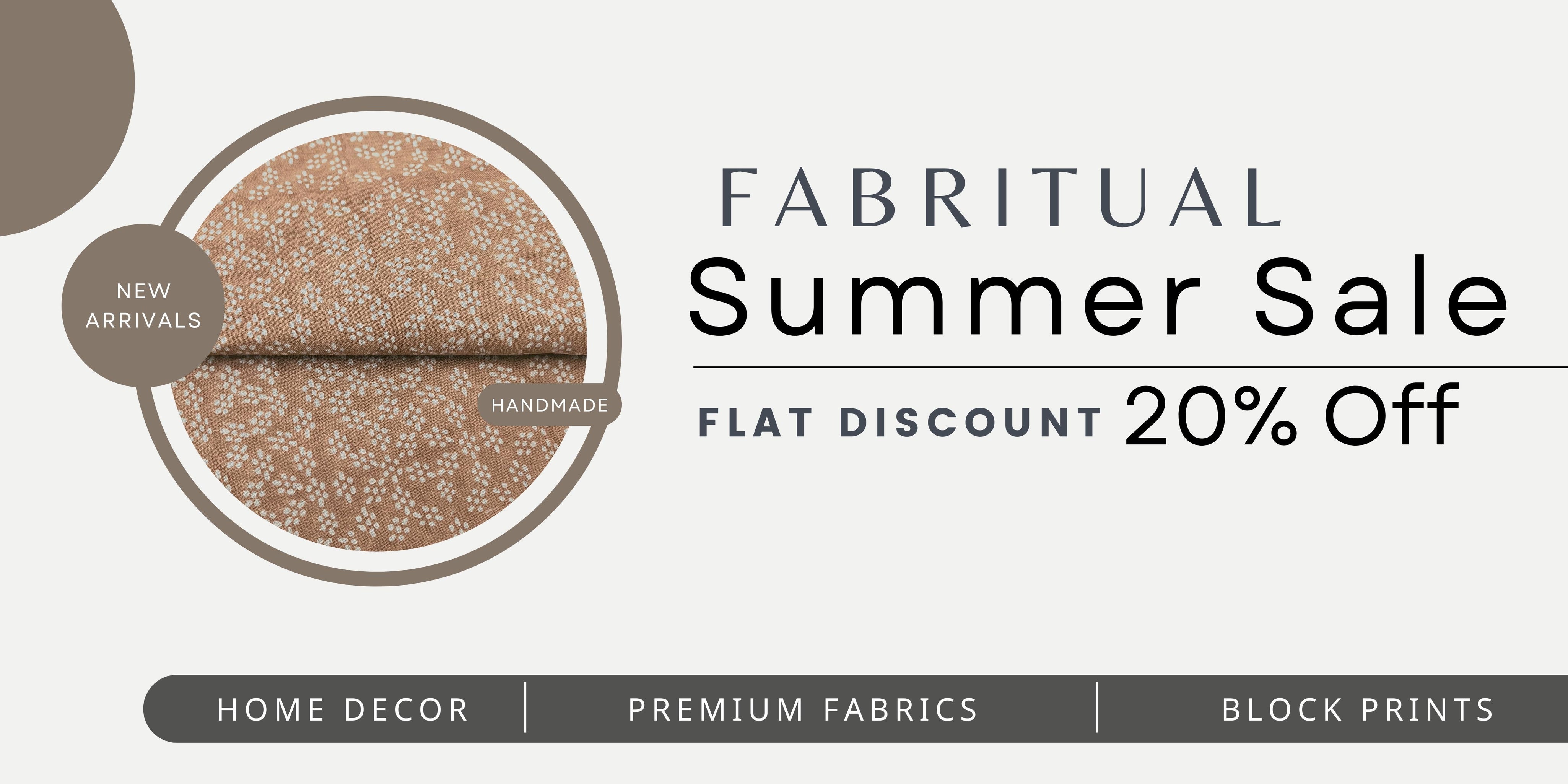 Unleash Your Creativity with Fabritual's Summer Sales: Block Print Fabrics for Home Decor - Fabritual