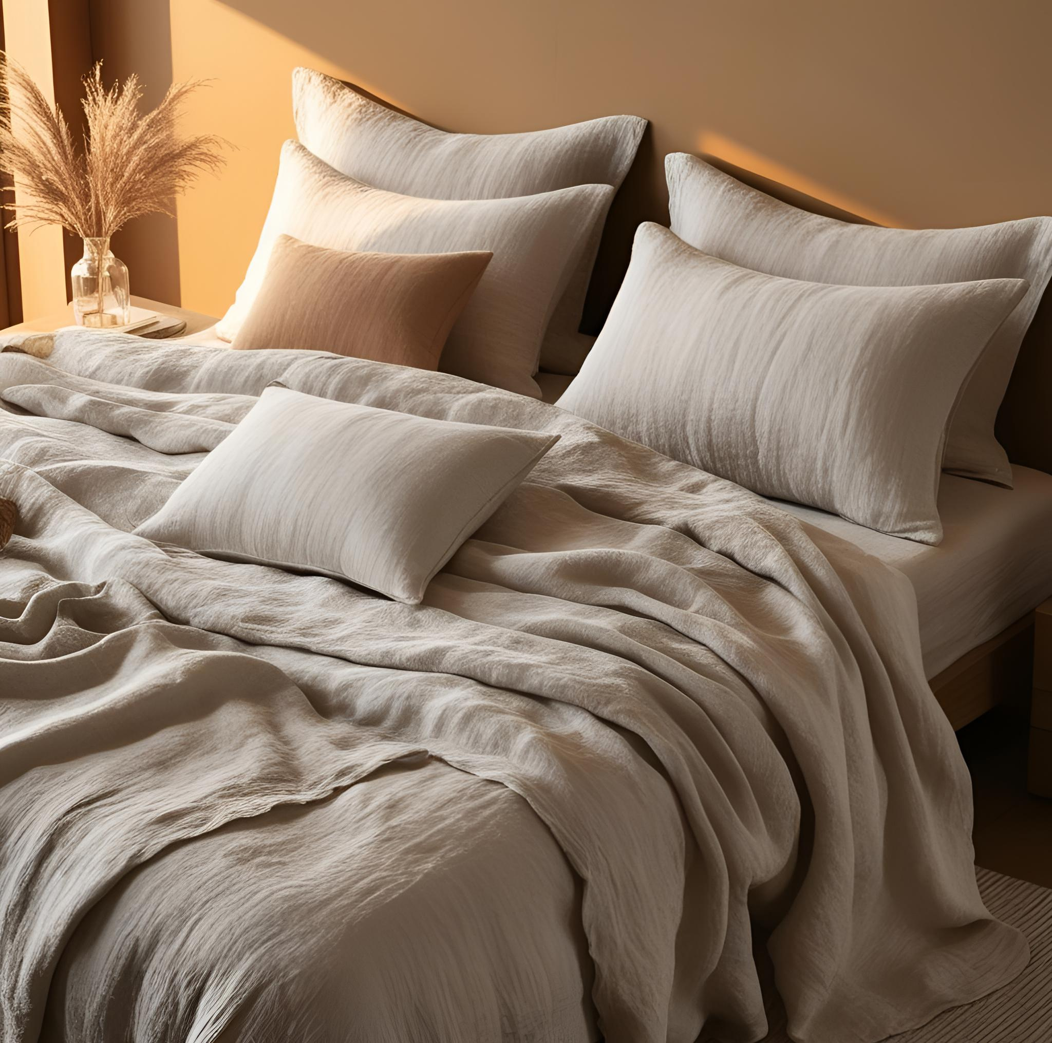The Art of Built-in Layering Effortlessly bed styling.