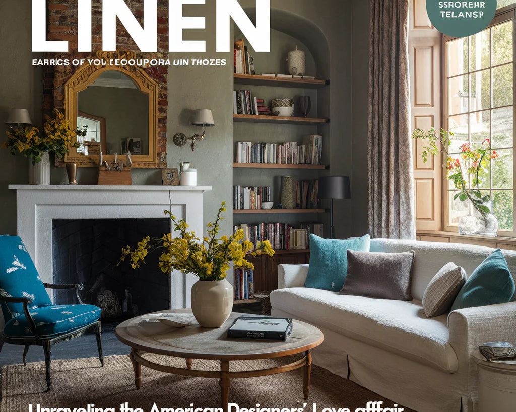 A captivating cover image featuring a beautifully designed living space, showcasing the versatile and elegant use of linen fabrics.