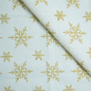 Hand Block Printed Thick Cotton White Fabric with Yellow Stars Curtain & Pillowcase, Indian Textile - Sparkle