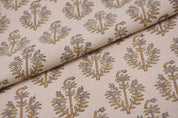 Block Print Fabric 50 Inch Width Medium Weight Duck Canvas Beige Base Color Decorative Handmade Blockprint Curtains and Drapes Pillow Covers  Bedding Tote Bag Lampshades Napkins by Fabritual