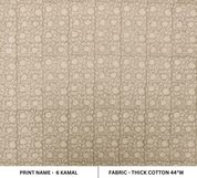 6 Kamal  Floral Block Print Fabric, Heavy Weight Fabrics By The Yard, Upholstery Fabric For Cushion Covers, Printed Tablecloth Fabric