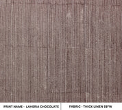 Block Print Linen Fabric, Laheria Chocolate Brown  Linen Block Print Pillow Cover Linen Fabric Hand Block Print, Upholstery Fabric By The Yard, Heavy Handloom Linen