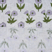 Block Printed Handmade Boho Green Floral Viscouse LInen Fabric – Kriti Design