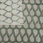 Linen Block Print Fabric 58 Inch Width Heavy Weight Linen Natural Base Color Curtains and Drapes Upholstery Handmade Art Tablecloths and Runners Bedding Tote Bag Lampshades Napkins by Fabritual