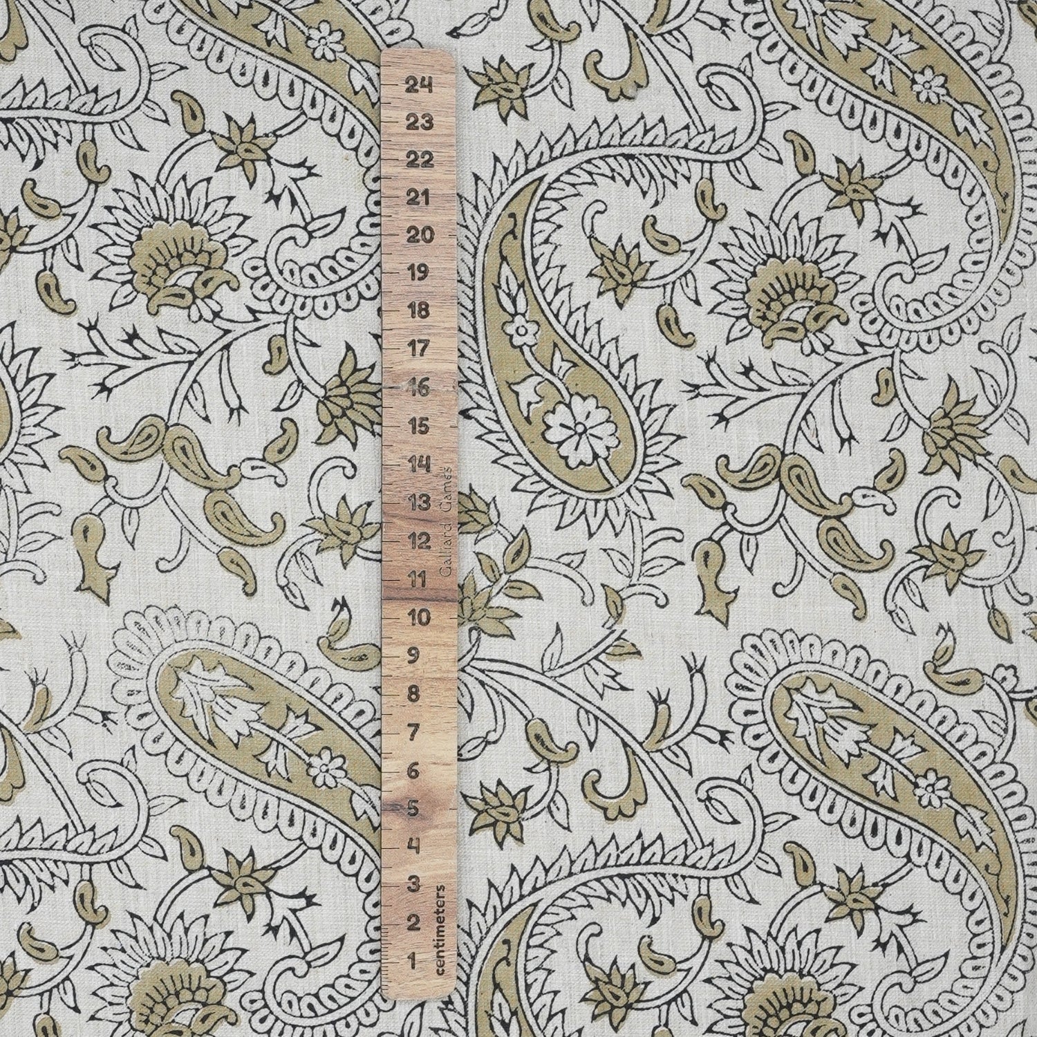 Linen Blend Soft Fabric with Brown Floral Leaf Print – Kiara Boho Design