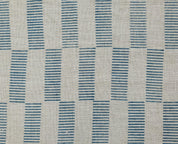 Linen Block Print Fabric 58 Inch Width Heavy Linen Natural Base Color Curtains and Drapes Upholstery Pillow Covers Tablecloths and Hand Washable Runners Bedding Tote Bag by Fabritual