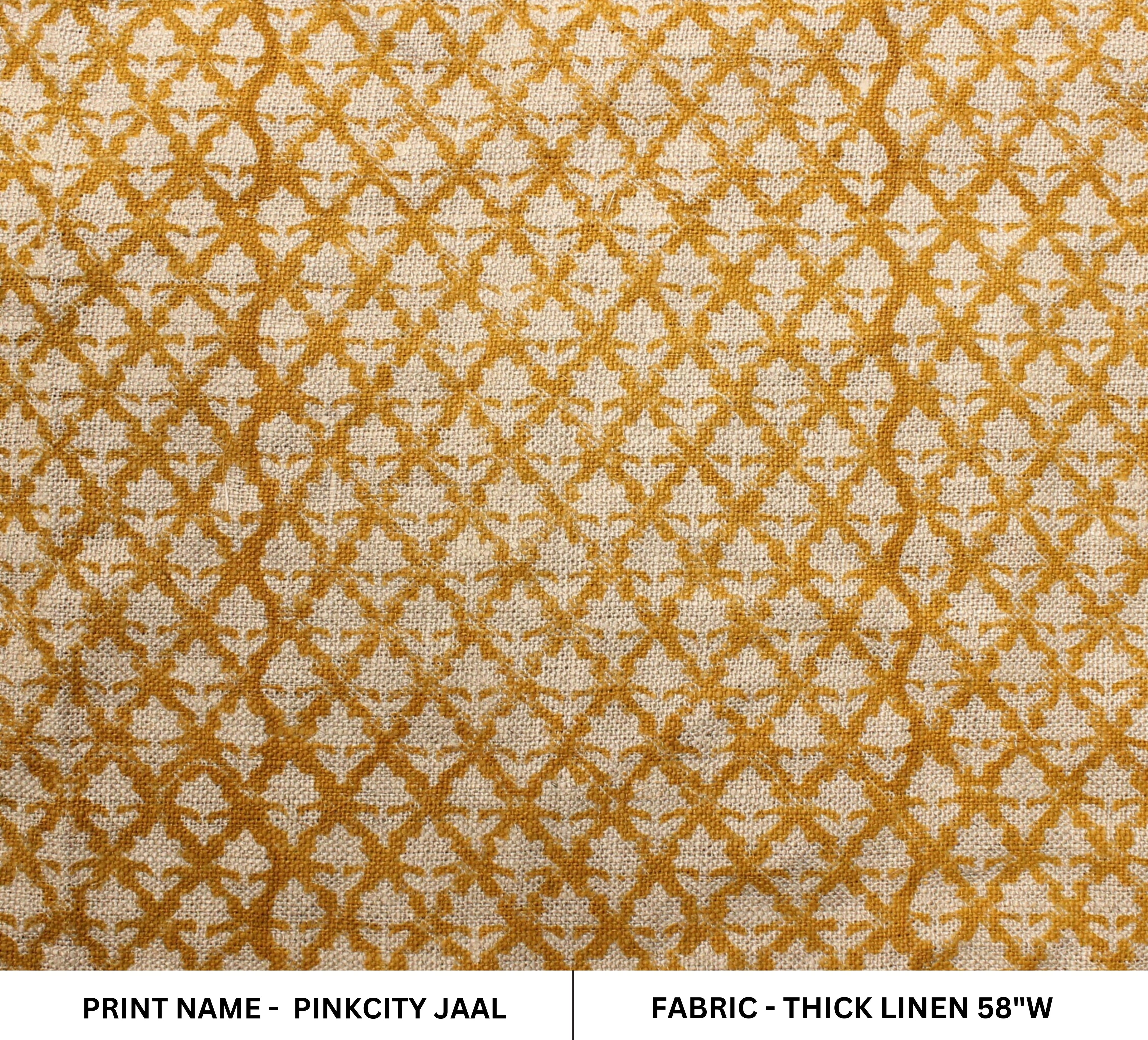 Block Print Linen Fabric, Pinkcity Jaal  Flower  Natural Colors Block Printing Art Linen Fabric, 100% Flax Linen, Upholstery Fabric By The Yard,