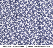 Block Print Linen Fabric, Pushpakviman  Hand Block Linen Fabric  Heavy Linen Fabric  Linen Upholstery Fabric,Block Printed Pillow Cover Linen, Fabric Gift Pattern