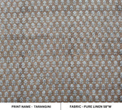 Linen Fabric, Tarangini, Block Print, Fabric By Yard, Indian Handloom Fabric, Home Décor