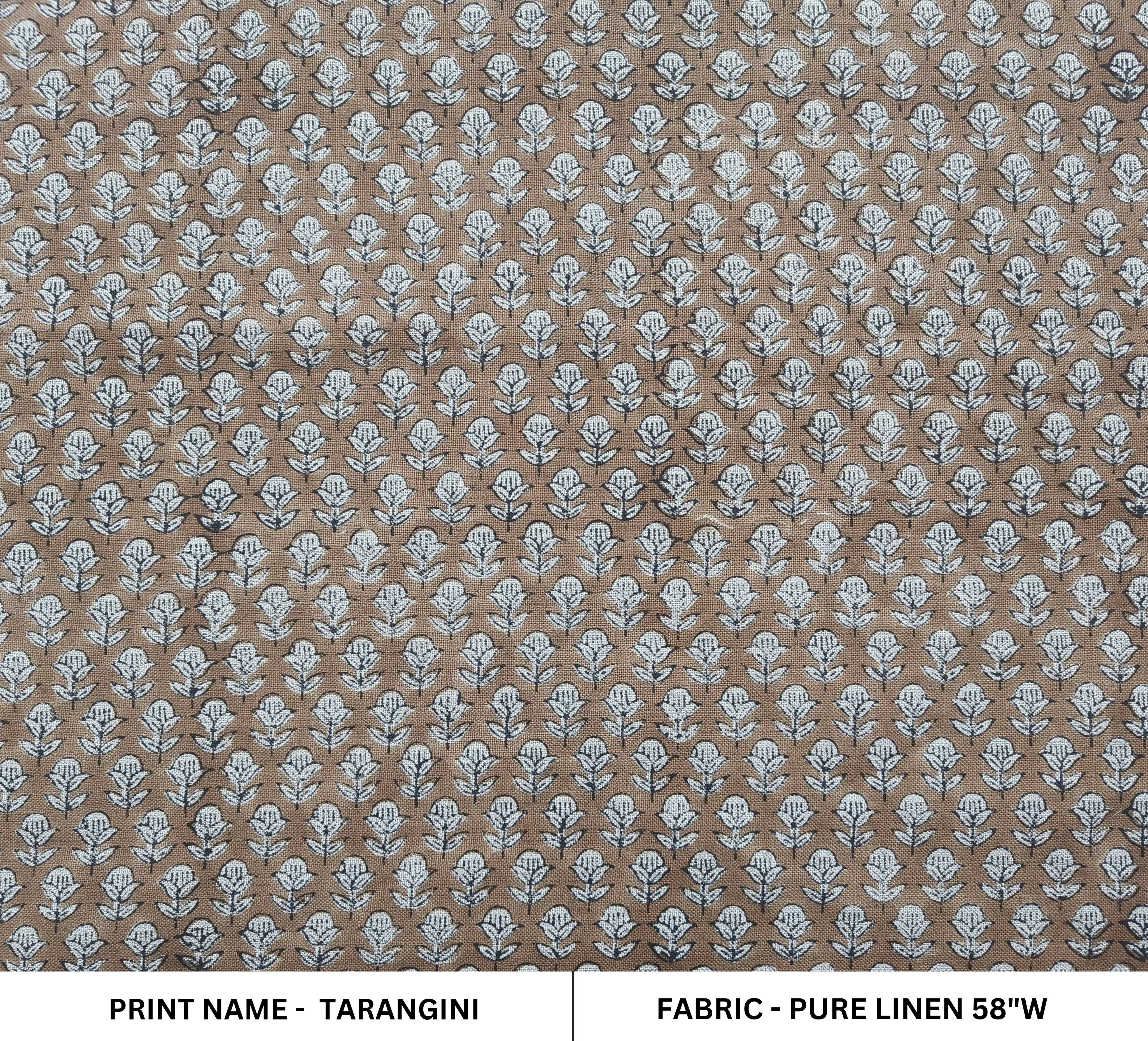 Linen Fabric, Tarangini, Block Print, Fabric By Yard, Indian Handloom Fabric, Home Décor