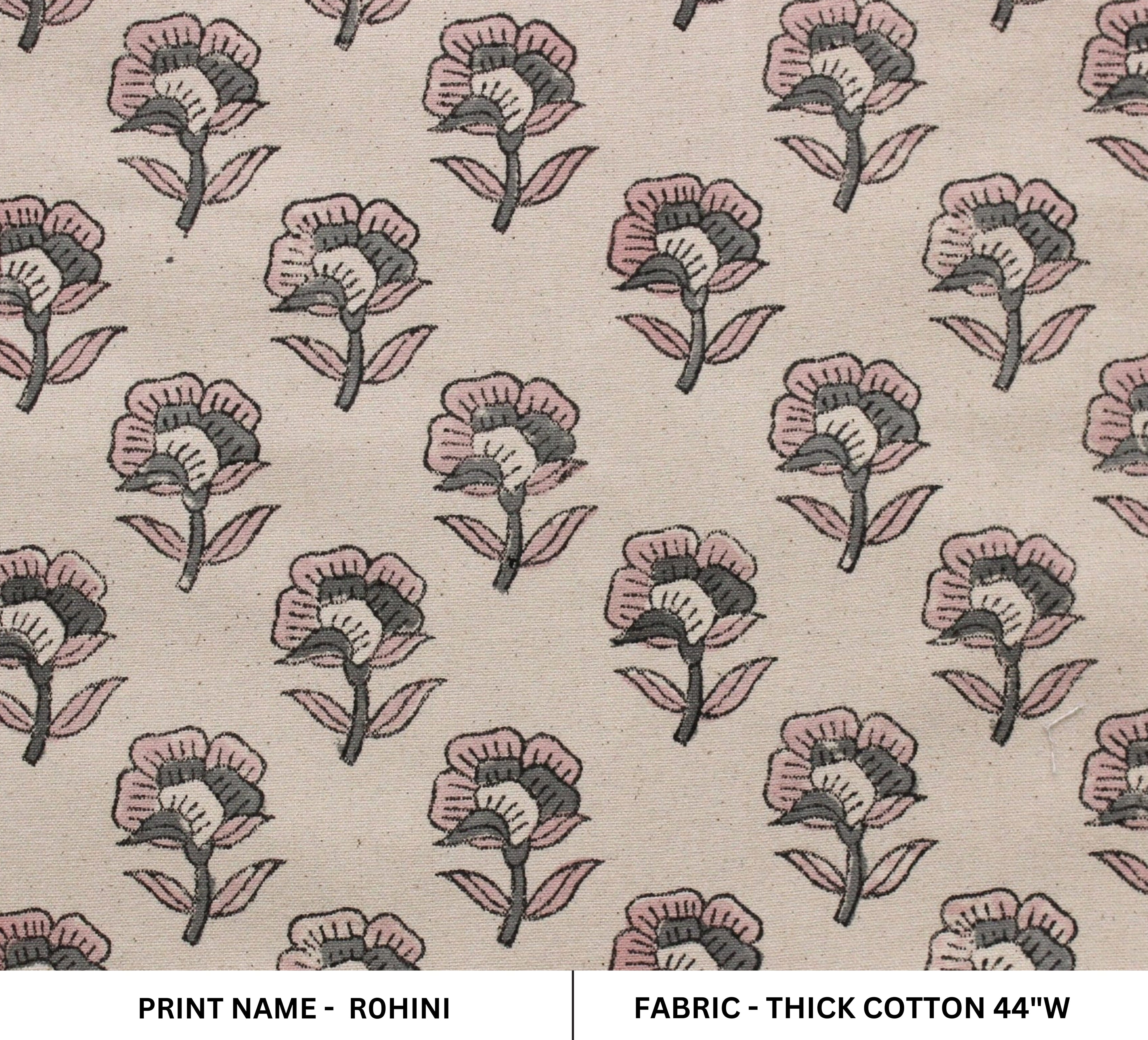 Block Print Linen Fabric, R0Hini  Printed Fabric Floral Print, Block Print Fabric, Indian Fabric By The Yard Upholstery Fabric, Decorative Cushion Cover Fabric