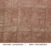 Block Print Linen Fabric, Lava Mountain By Fabritual  Authentic Indian Block Prints, Heavy Flax Fabric, Blockprint Pillow Cover Making Fabric, Linen Upholstery