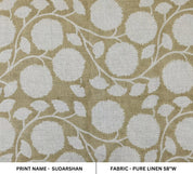 Linen Fabric, Sudarshan, Block Print, Fabric By Yard, Indian Handloom Fabric, Home Décor