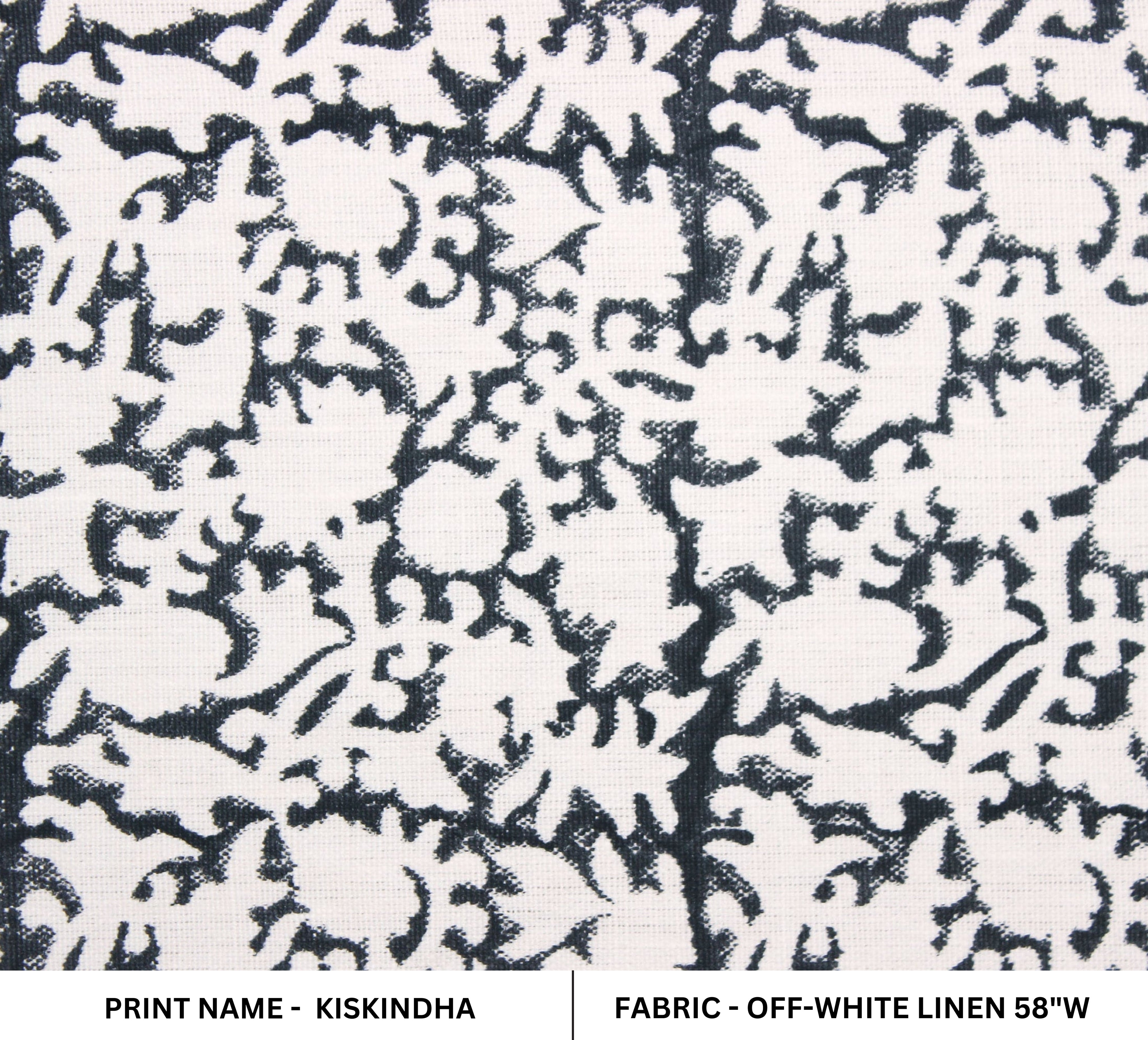 Block Print Linen Fabric, Kiskindha  Handblock Fabric, Block Print Linen Fabric By The Yard, Heavy Linen, Designer Cushion Cover Fabric