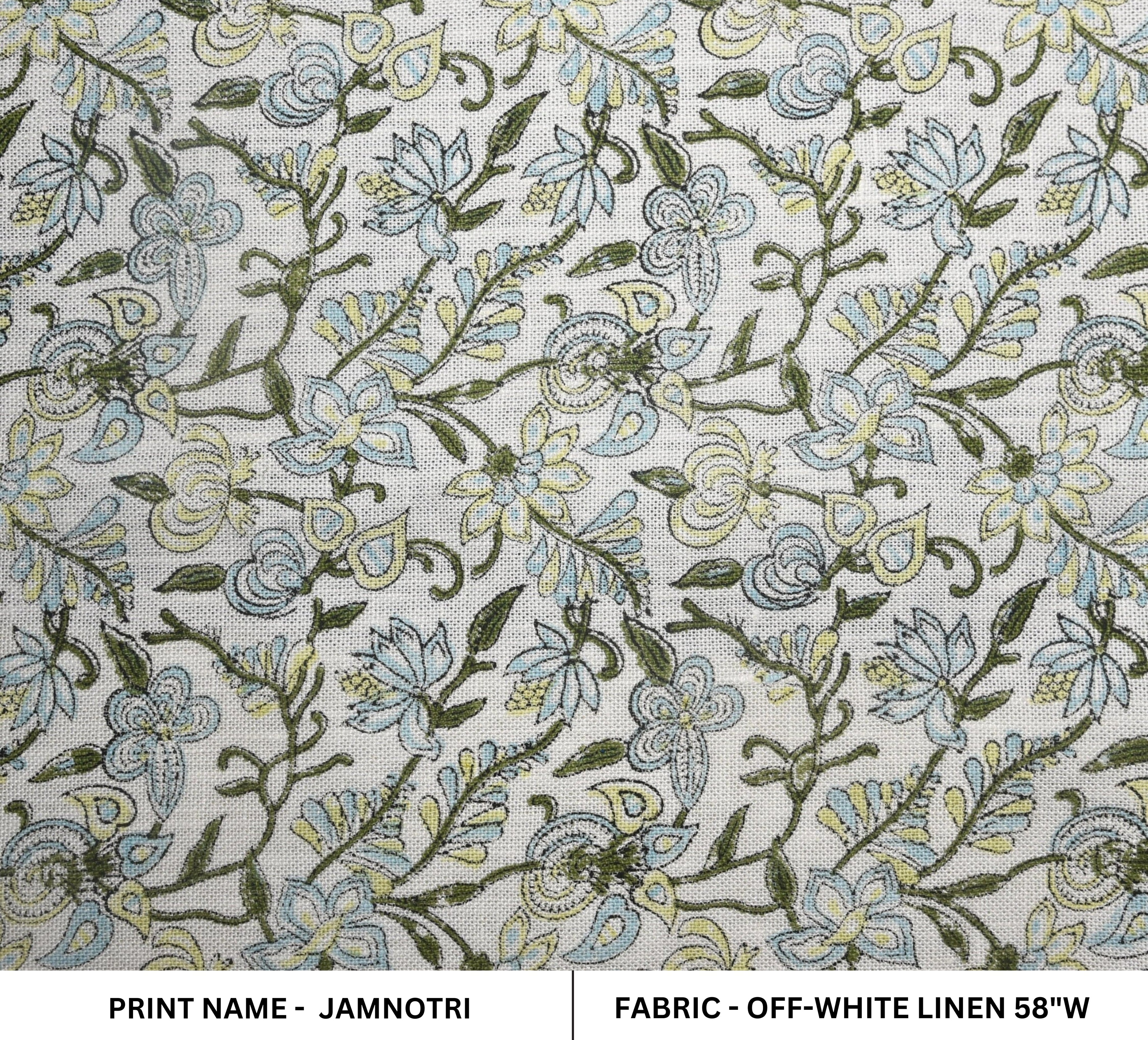 Jamnotri Thick Linen  Most Popular Block Print Fabric In Summers  Best For Upholstery,Cushion Cover,Sofa/Chair Cover And Other Crafts