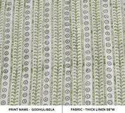 Godhulibela  Natural Linen Fabric, Handloom, Heavy Weight Linen, Pure Linen Upholstery Fabric,