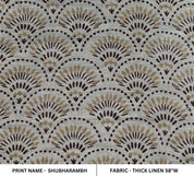 Block Print Linen Fabric, Shubharambh  Natural 100% Linen Block Print Fabric  Indian Flax Fabric By The Yard  Home Upholstery & Interior Pillow For Decors