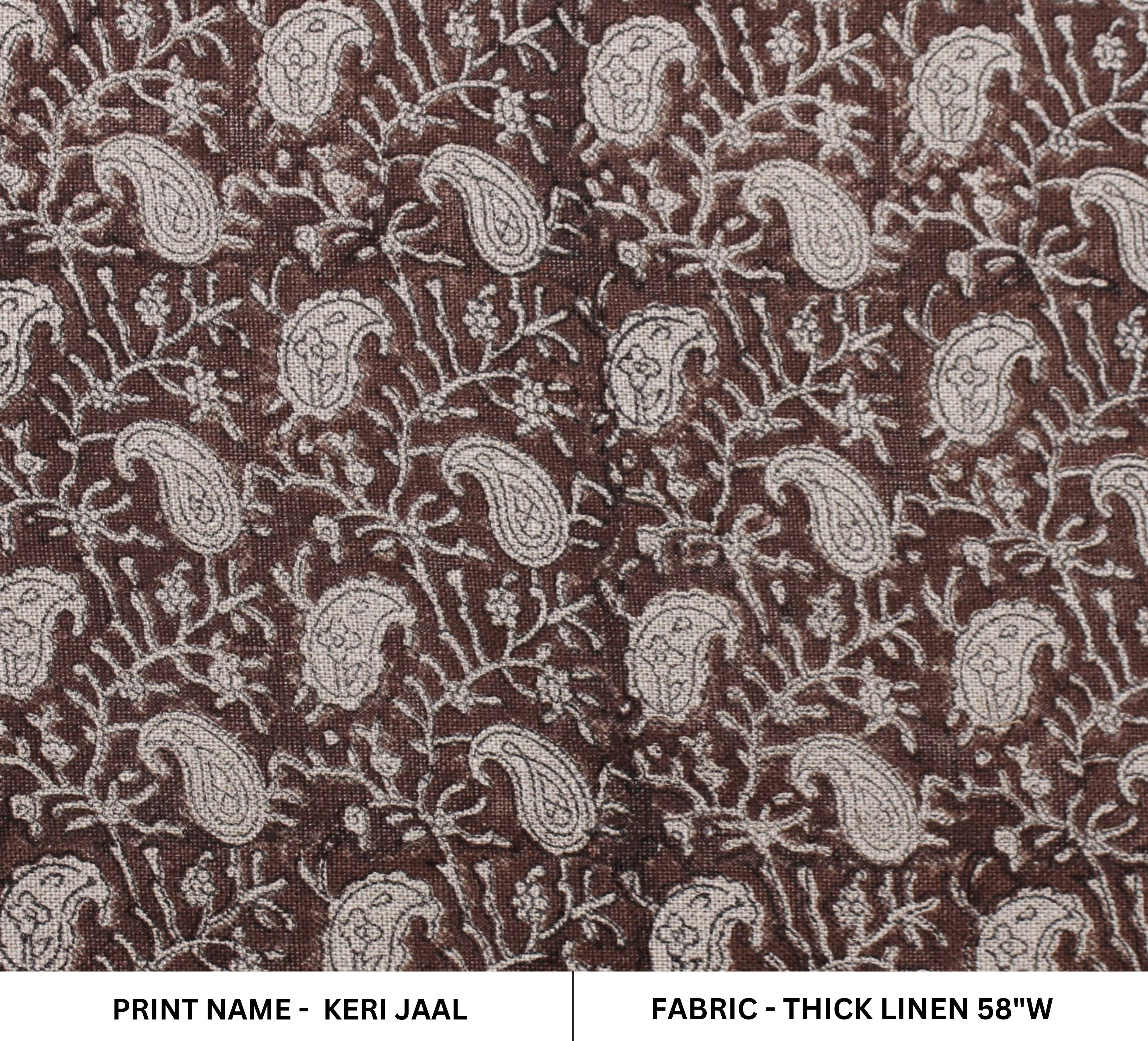 Block Print Linen Fabric, Keri Jaal   Block Print  Handloom Linen,By Yard Linen Fabric, Block Print Fabric, Fabric From India, Homedecors, Upholsteryfurnishing