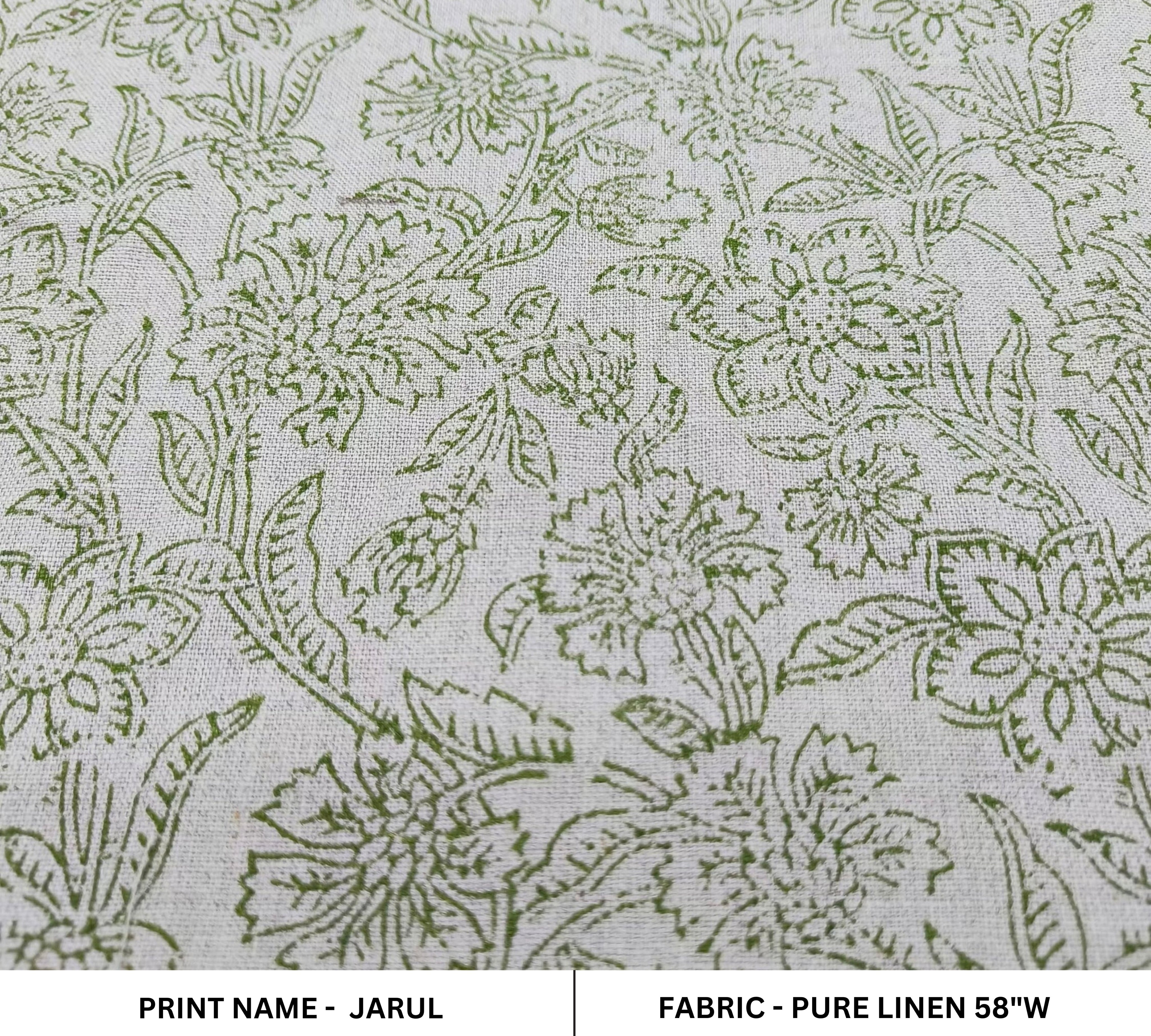 fabric by the yard, Pure linen Fabric, curtain yardage, Indian fabric, linen textile, printed curtains - Jarul
