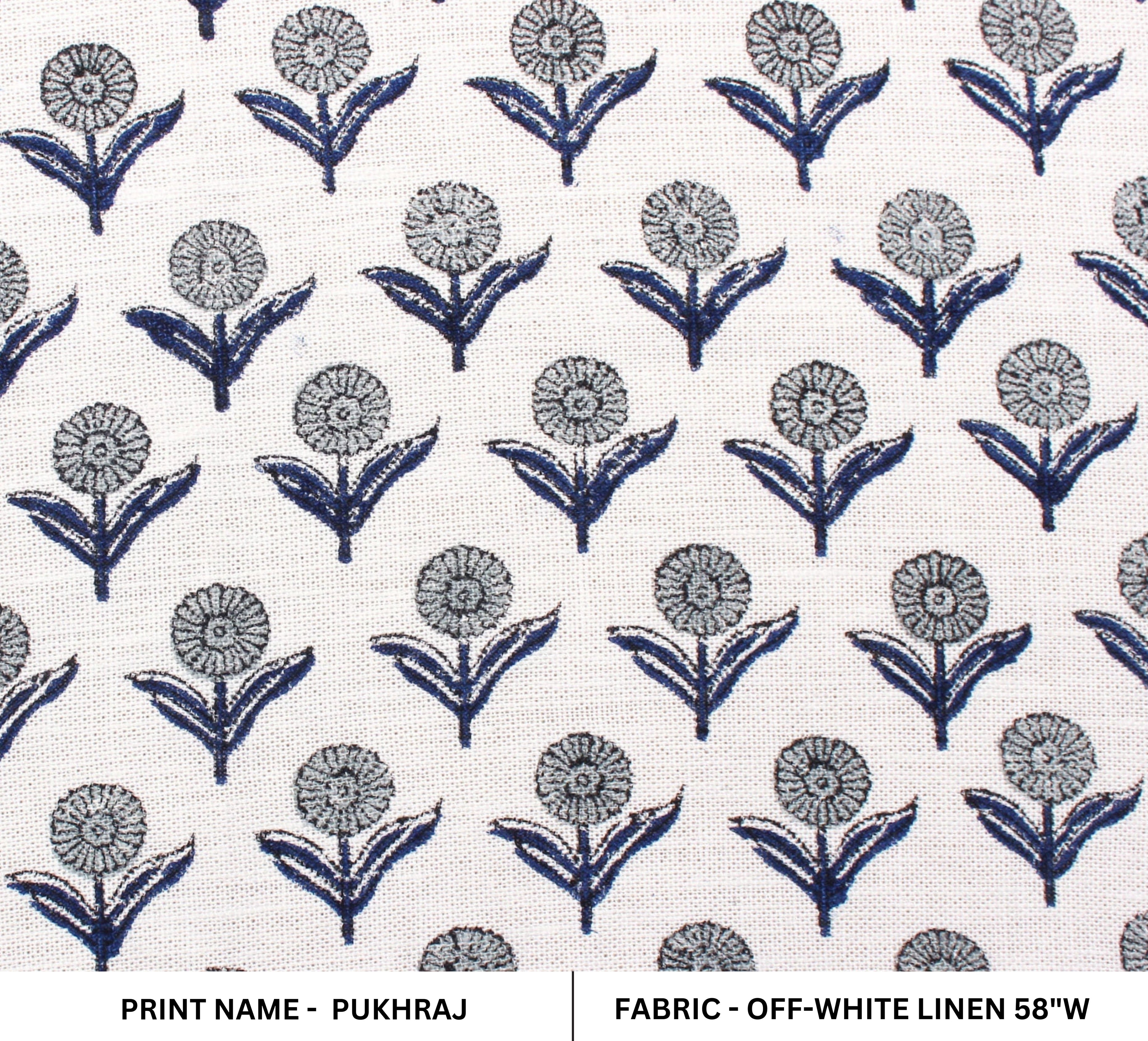 Block Print Linen Fabric, Pukhraj   Hand Block Print Linen & Cotton Fabric  For Heavy Pillow Covers And Printed Upholstery  Handmade And Sustainable Decors