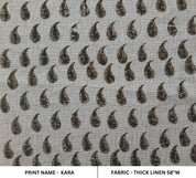 Block Print Linen Fabric, Kara  Fabric By The Yard, Block Print Fabric, Heavy Fabric, Hand Block Print Linen Fabric, Paisley Block Print Throw Pillows