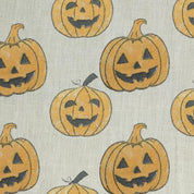 LINEN BLEND YELLOW HOME DECOR FABRIC NATURAL HANDMADE ART - YELLOW PUMPKIN