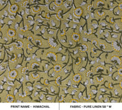 Cushion cover fabric, window curtains pure linen 58" wide, Indian fabric, linen couch cover, linen pillows and table cloth - HIMACHAL
