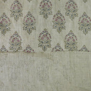 Linen Block Print Fabric 58 Inch Width Heavy Weight Linen Natural Base Color Curtains and Drapes Upholstery Handmade Art Tablecloths and Runners Bedding Tote Bag Lampshades Napkins by Fabritual