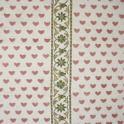 Handmade Eco-Friendly Boho Pink Floral Fabric Priya Design on Breathable Linen Blend