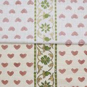 Handmade Eco-Friendly Boho Pink Floral Fabric Priya Design on Breathable Linen Blend