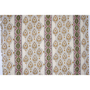 Handcrafted Yellow Floral Fabric Light Weight Linen Blend Elegance - Paan Patti