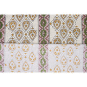 Handcrafted Yellow Floral Fabric Light Weight Linen Blend Elegance - Paan Patti