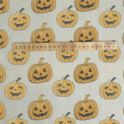 LINEN BLEND YELLOW HOME DECOR FABRIC NATURAL HANDMADE ART - YELLOW PUMPKIN