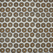 Handprinted India Made Black Floral Soft Touch Linen Blend Fabric - Bulbul