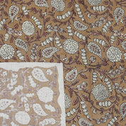 Handcrafted Brown Floral Fabric Linen Blend for Elegant Home Décor - Shilong