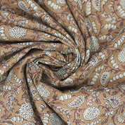 Handcrafted Brown Floral Fabric Linen Blend for Elegant Home Décor - Shilong