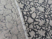 Linen Block Print Fabric 58 Inch Width Heavy Weight Linen Natural Base Color Curtains and Drapes Upholstery Handmade Art Pillow Covers Tablecloths and Runners Bedding Tote Bag Lampshades Napkins by Fabritual