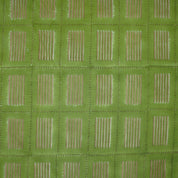 Traditional Boho Green Floral Linen Blend Fabric Lightweight Décor Textile - Yug Design