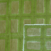 Traditional Boho Green Floral Linen Blend Fabric Lightweight Décor Textile - Yug Design