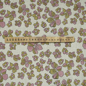 DECORATIVE LINEN BLEND FLORAL FABRIC HAND BLOCK PRINT DRAPERY LINEN AND WINDOW CURTAINS - JILL MIL