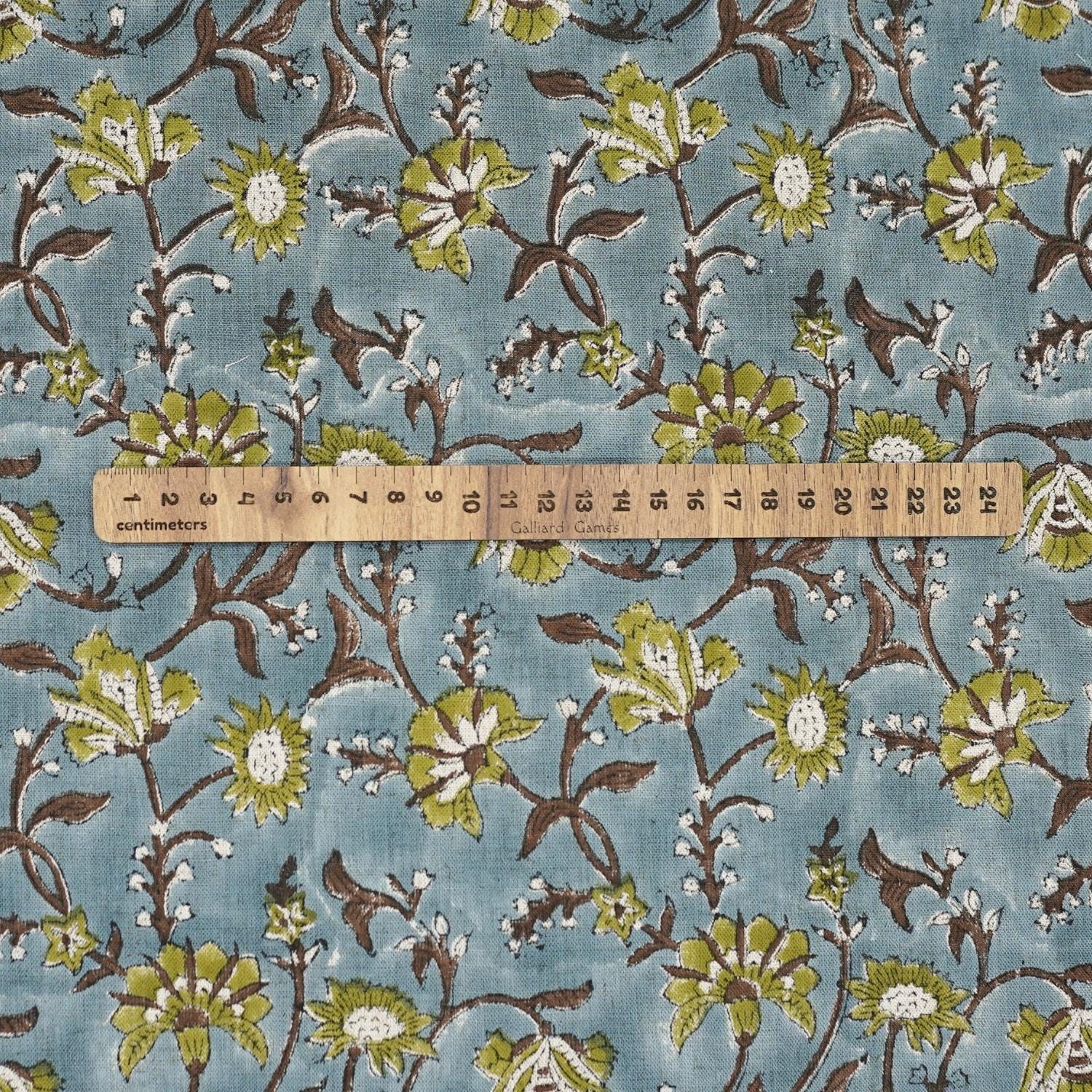 Block Print Linen Fabric on 58 Inch Wide Off White Heavy Base for Bedding and Covers, Fabritual Heavy Linen Fabric with Block Print Design for Tablecloths and Upholstery.