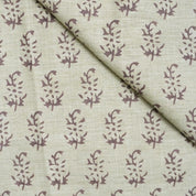 HAND BLOCK PRINT LINEN BLEND FABRIC DECORATIVE TABLE LINENS AND DRAPERY CURTAINS - PATHJHAD