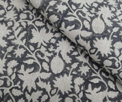 Linen Block Print Fabric 58 Inch Width Heavy Weight Linen Natural Base Color  Upholstery Handmade Art Pillow Covers Tablecloths and Runners Bedding Tote Bag Lampshades Napkins by Fabritual