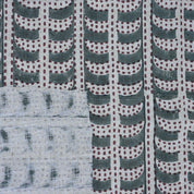 Handcrafted Floral Gray Linen Fabric Garud Design for Drapes & Curtains