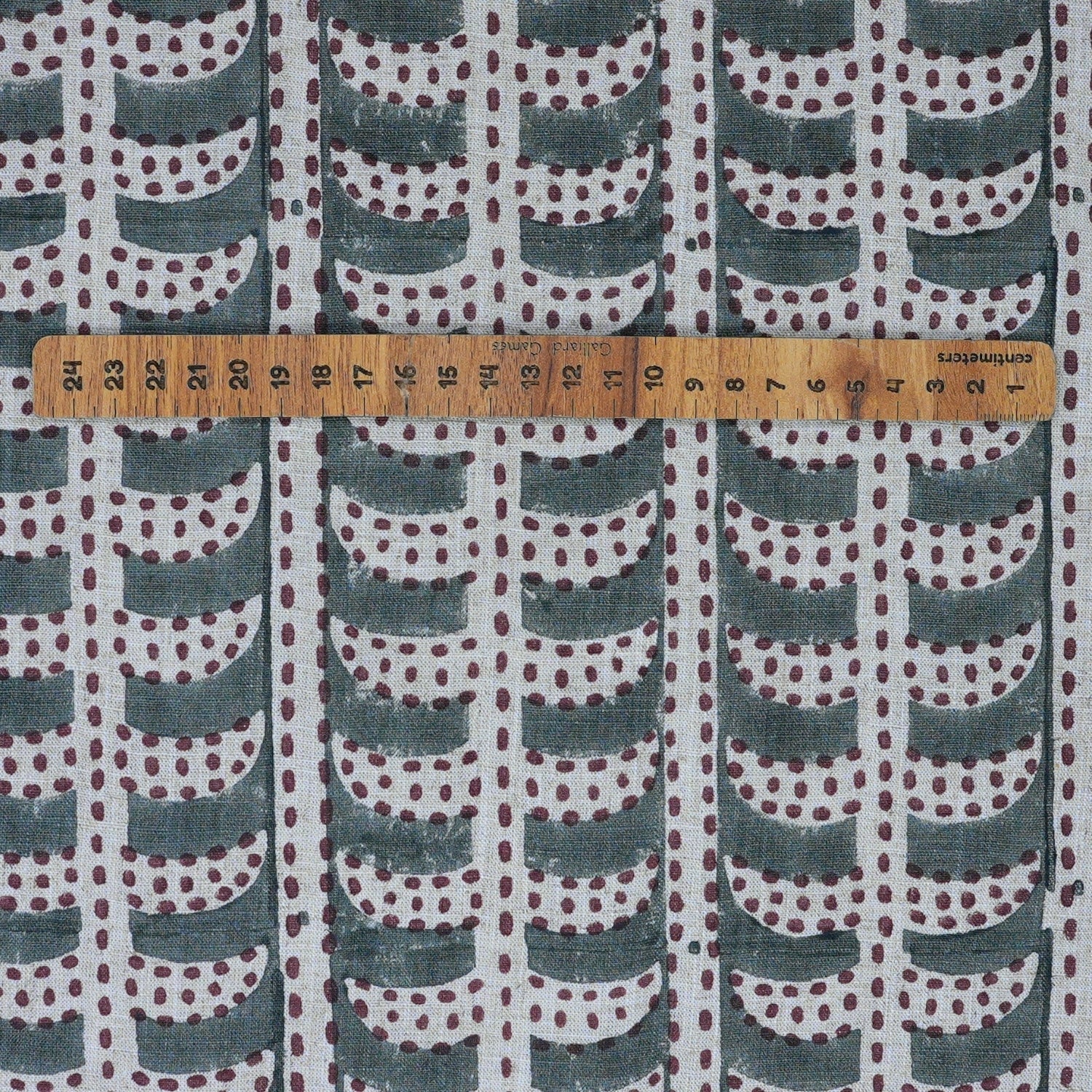 Handcrafted Floral Gray Linen Fabric Garud Design for Drapes & Curtains