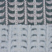 Handcrafted Floral Gray Linen Fabric Garud Design for Drapes & Curtains