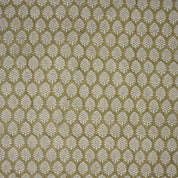 Artisan Block-Printed Sage Green Floral Viscose Linen Fabric – Sangmarmar Boho