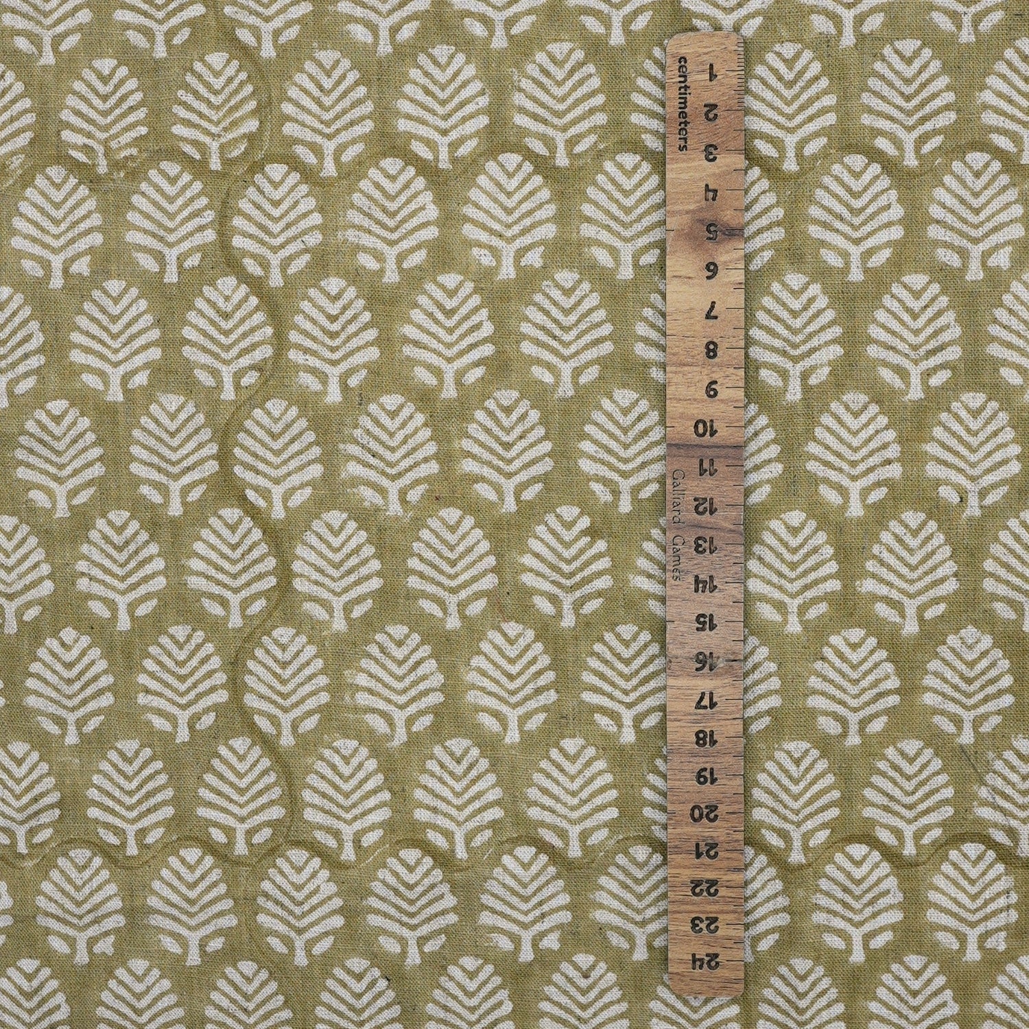 Artisan Block-Printed Sage Green Floral Viscose Linen Fabric – Sangmarmar Boho